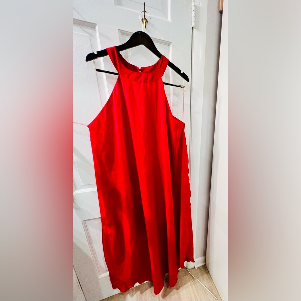 Red Babydoll/Tunic-Style Sheer Maxi Dress - Size 3X - NWT